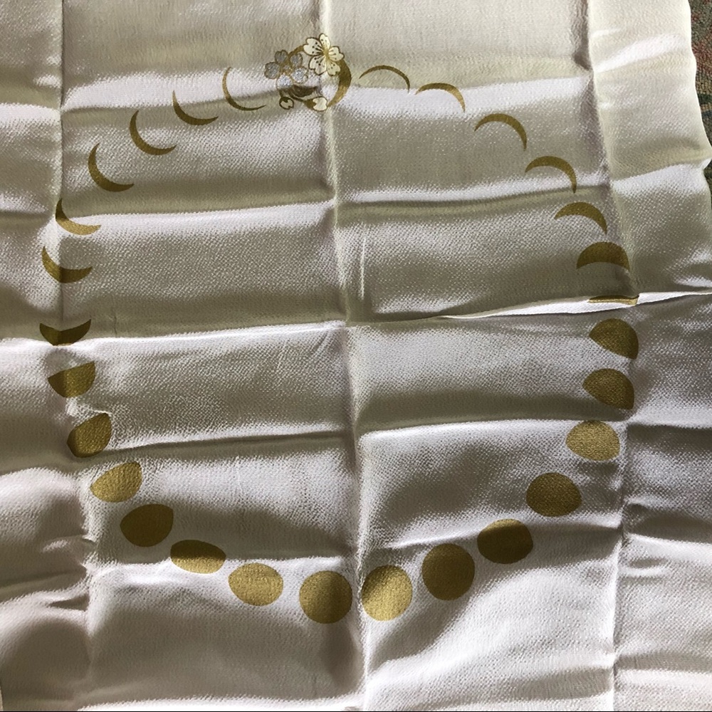 Japanese silk with moon phases